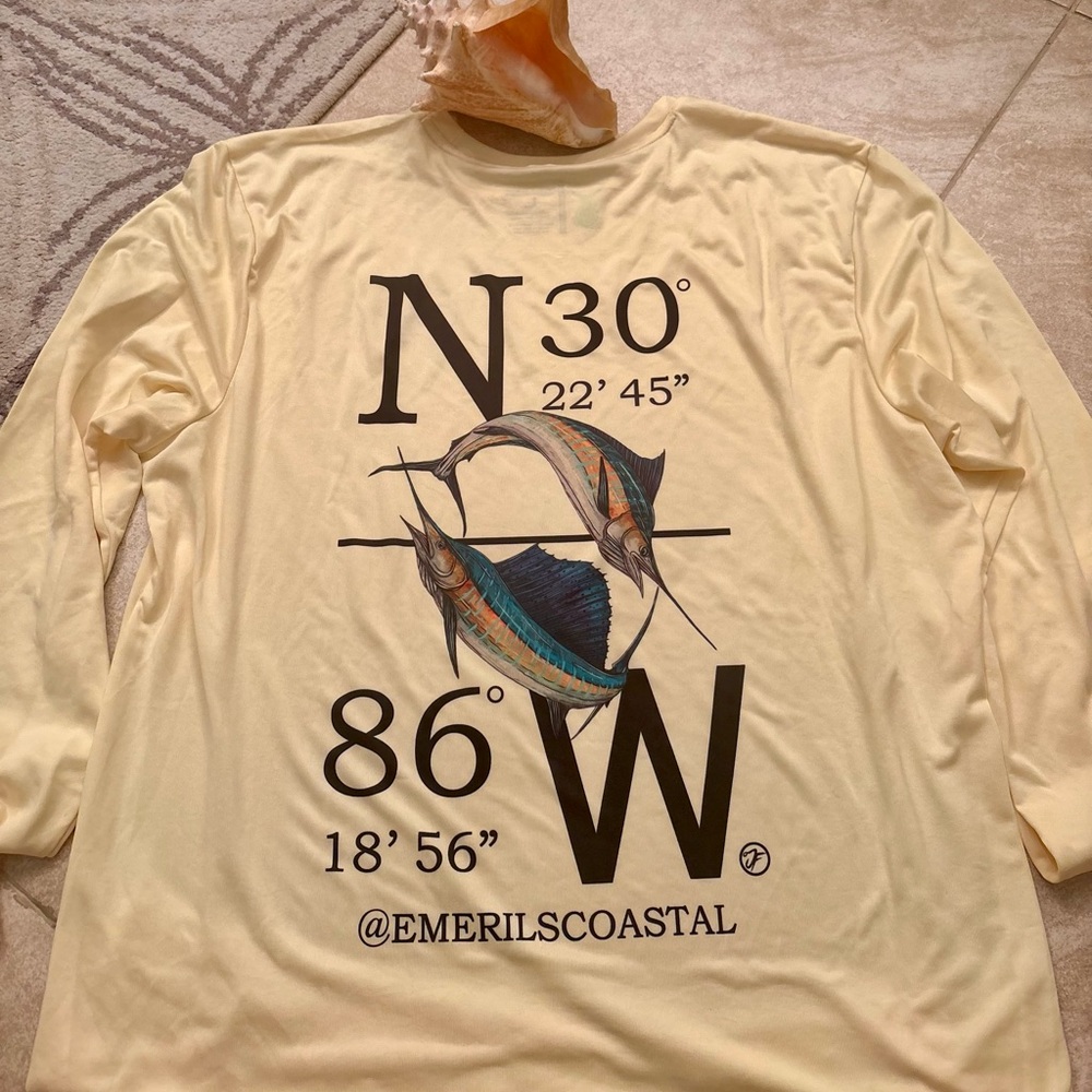 Yellow Rash guard Graphic Long Sleeve Shirt